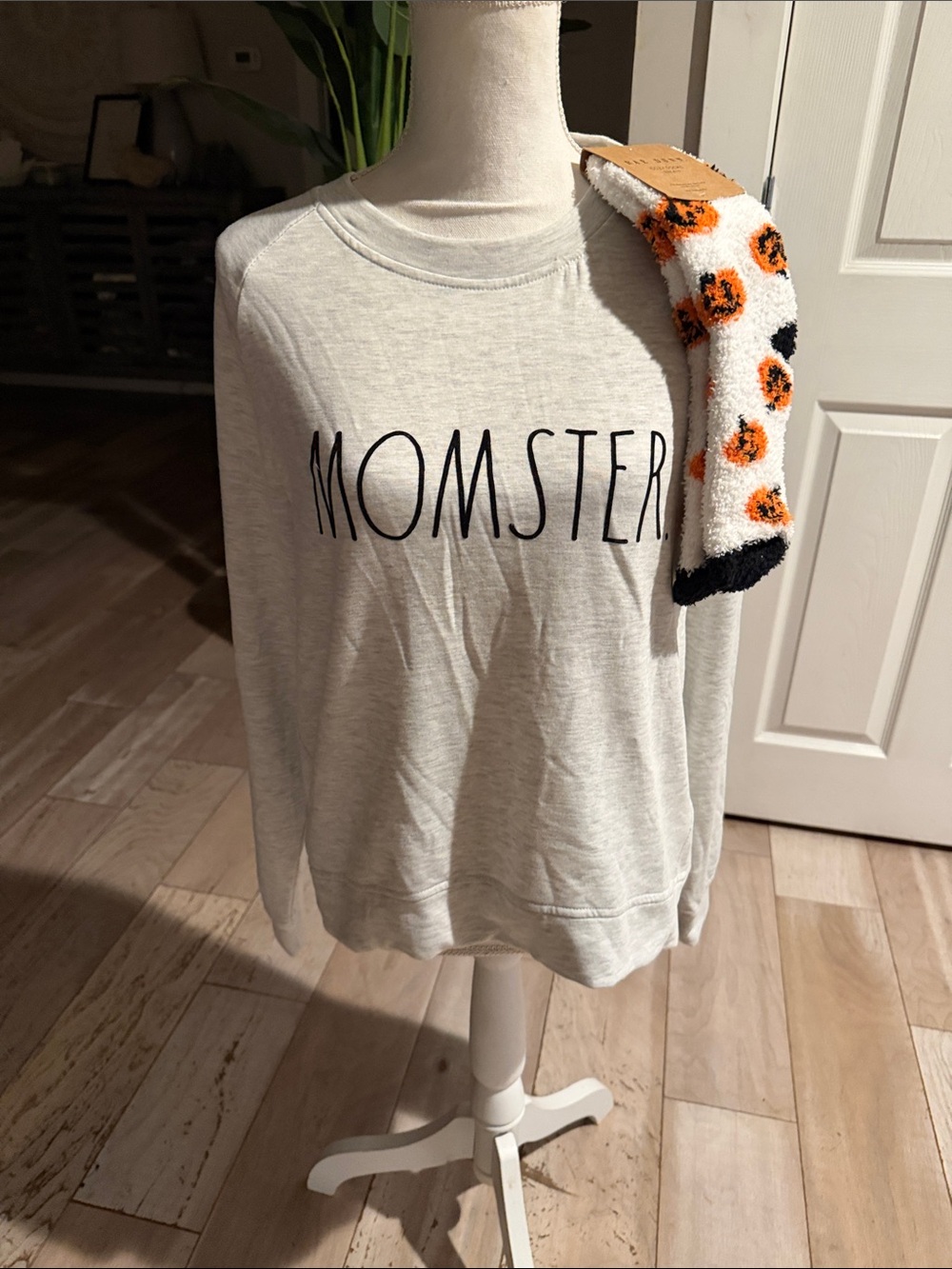 Rae Dunn Cream MOMSTER Crewneck Sweatshirt